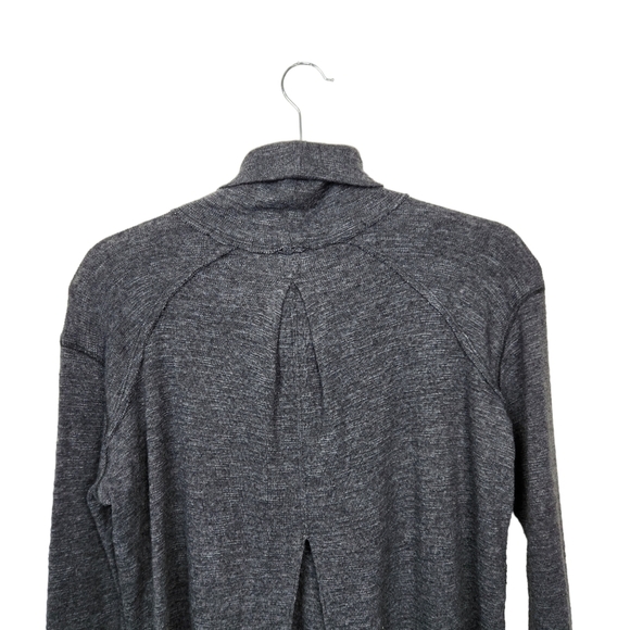 We The Free Charcoal Heathered Gray Turtleneck Open Back Long Sleeve Top Size XS - Picture 7 of 10